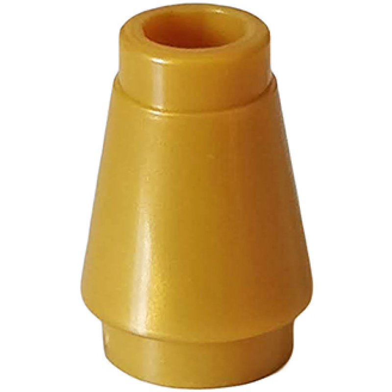 Kegel 1x1 met groef aan de bovenkant Pearl Gold